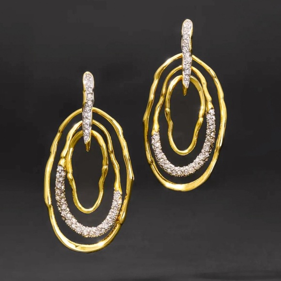 Alexis Bittar Solanales Crystal Pavé Mobile Post Earrings - Picture 5 of 6